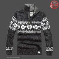 heren abercrombie and fitch truien half-zipper henley tee snowflake pattern donkergrijs Uit De Kleren Gaan a9y7d173